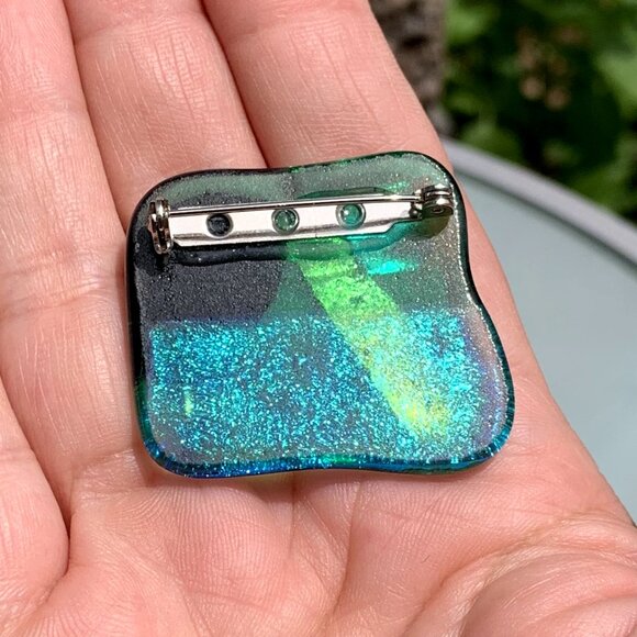 Italian Linea UR Khan Dichroic Glass Jewelry 3pc Set - Picture 12 of 15